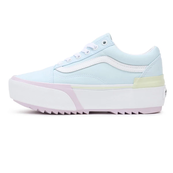 Vans Unisex Pastel Old Skool Stacked Shoes - Blue / Pink / Yellow