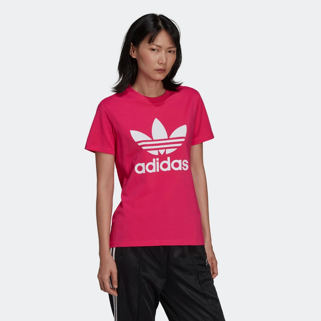 Adidas Women's Adicolor Classics Trefoil Tee - Real Magenta