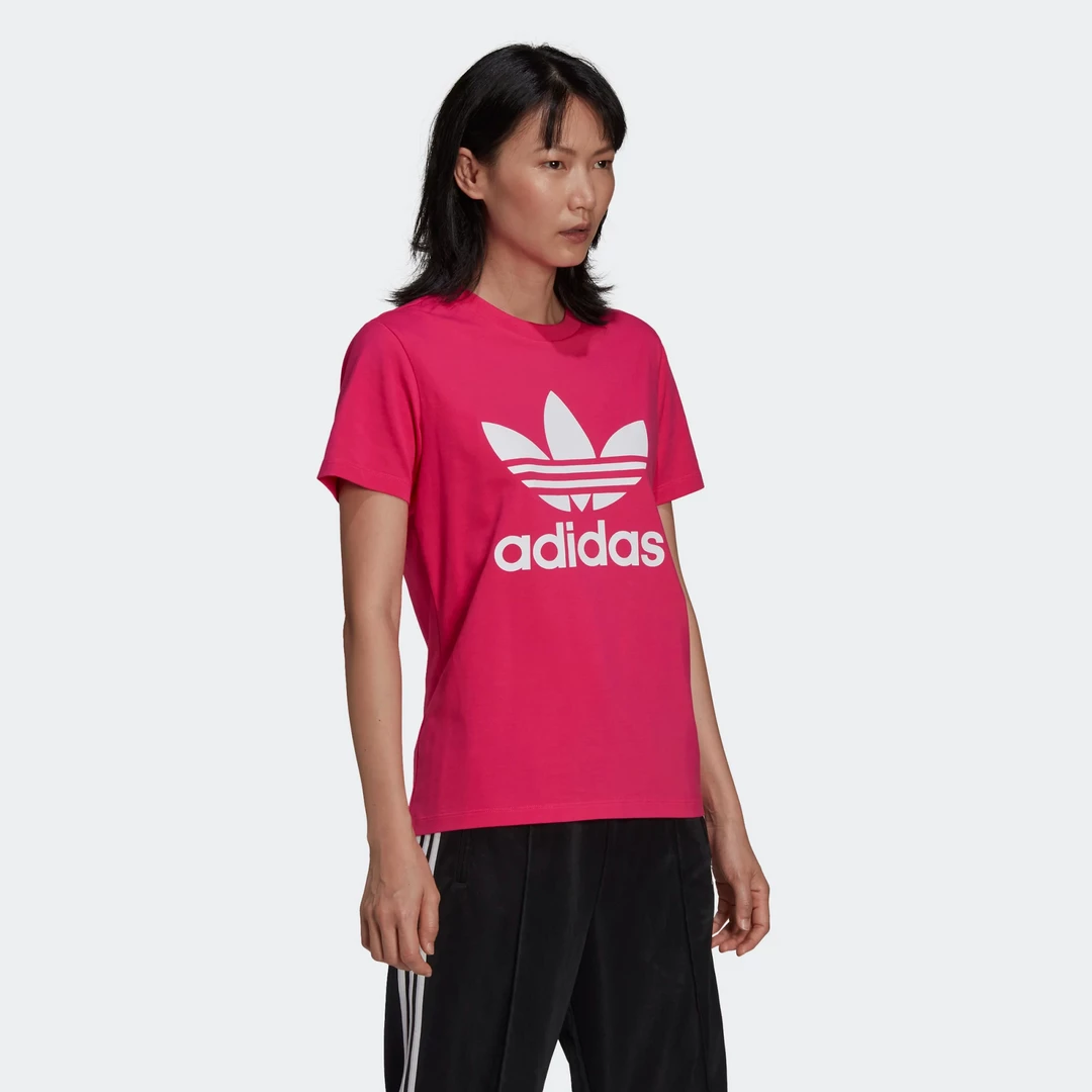 Adidas Women's Adicolor Classics Trefoil Tee - Real Magenta