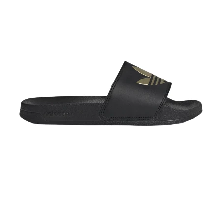 Adidas Women's Adilette Lite Slides - Core Black / Matte Gold