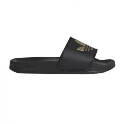 Adidas Women's Adilette Lite Slides - Core Black / Matte Gold