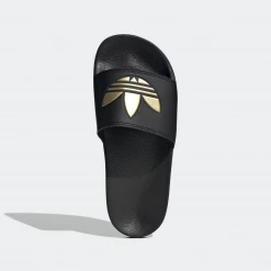 Adidas Women's Adilette Lite Slides - Core Black / Matte Gold