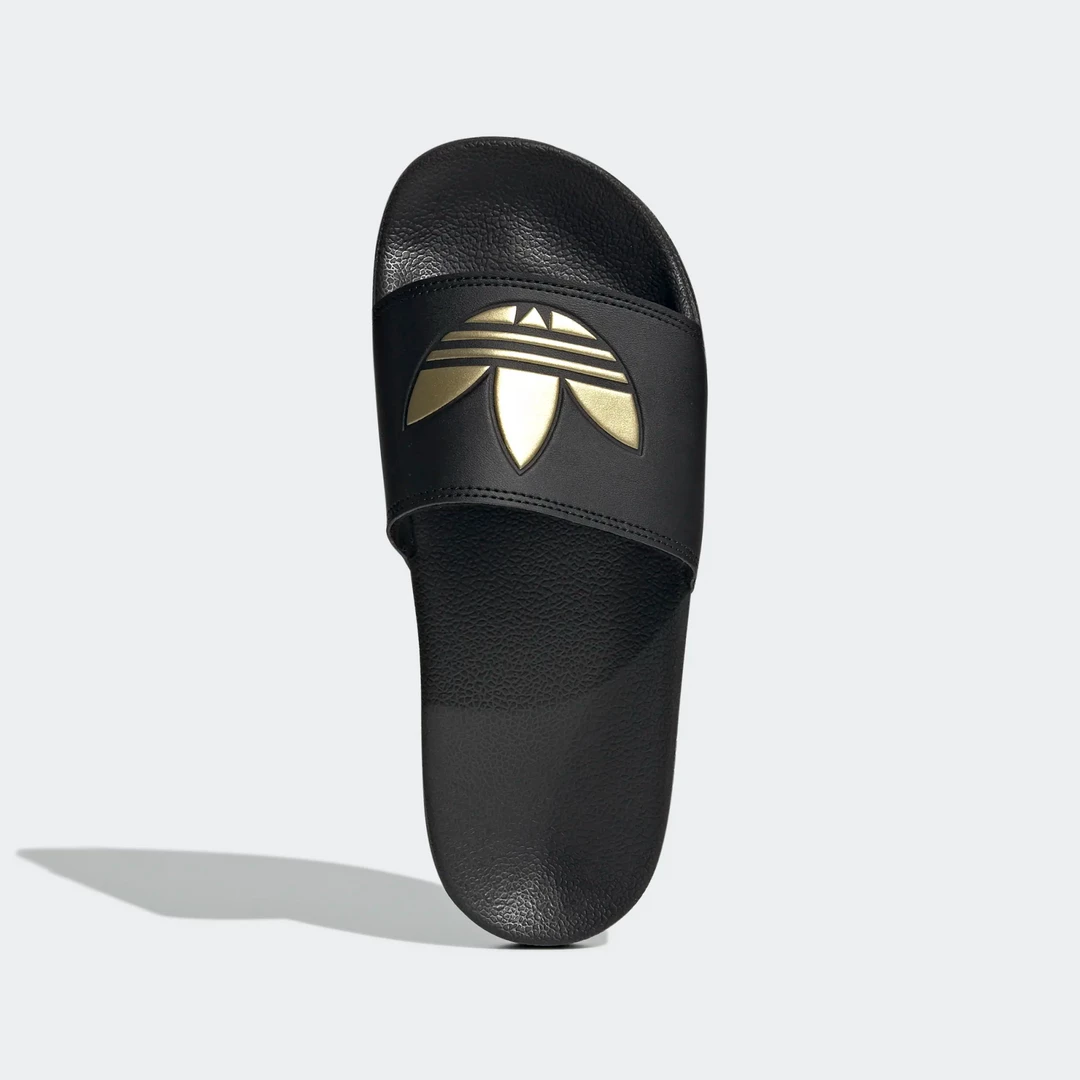 Adidas Women's Adilette Lite Slides - Core Black / Matte Gold