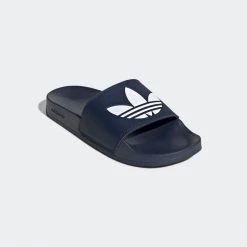 Men's Adidas Adilette Lite Slides - Collegiate Navy / Cloud White
