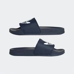 Men's Adidas Adilette Lite Slides - Collegiate Navy / Cloud White