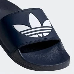 Men's Adidas Adilette Lite Slides - Collegiate Navy / Cloud White