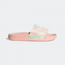 Kids' Adidas Kid's Adilette Lite Slides - Haze Coral / Cloud White