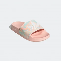 Kids' Adidas Kid's Adilette Lite Slides - Haze Coral / Cloud White