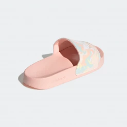 Kids' Adidas Kid's Adilette Lite Slides - Haze Coral / Cloud White