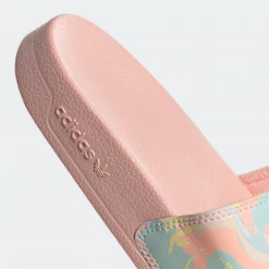 Kids' Adidas Kid's Adilette Lite Slides - Haze Coral / Cloud White