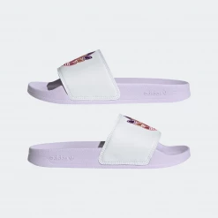 Adidas Women's Adilette Lite Slides - Cloud White / Purple Tint / Rose Tone