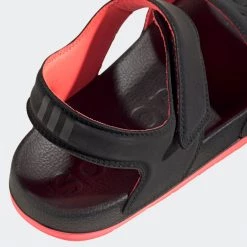 Adidas Women's Adilette Sandals - Core Black / Signal Pink