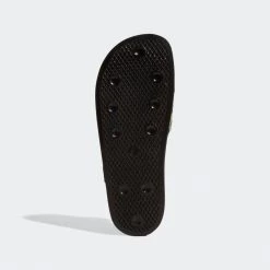 Adidas Adilette Slides - Core Black / Pink / Blue