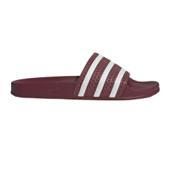 Adidas Men's Adilette Slides - Quiet Crimson / Cloud White
