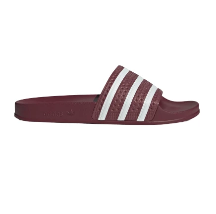 Adidas Men's Adilette Slides - Quiet Crimson / Cloud White