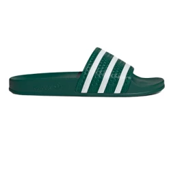 Adidas Men's Adilette Slides - Collegiate Green / Cloud White