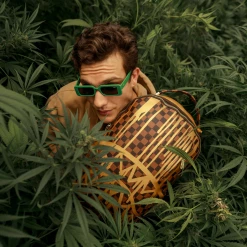 SPRAY GROUND Sprayground Paris Paint DLXV Checkerboard Backpack - Brown / Gold