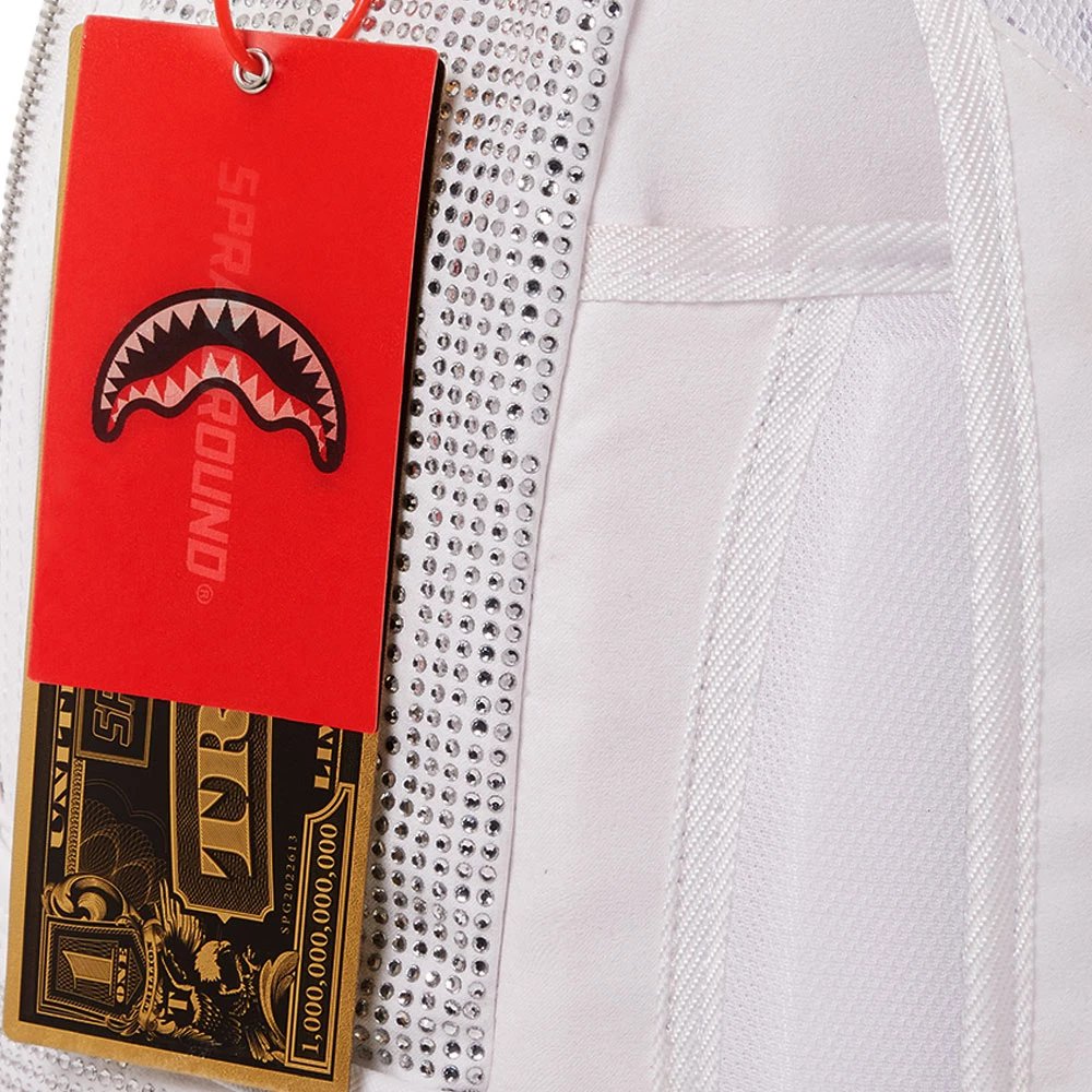 SPRAY GROUND Sprayground Trinity DLX Backpack - White / Silver