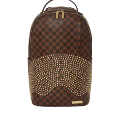 SPRAY GROUND Sprayground Sharks In Paris Polaris (DLXV) Backpack - Brown Check / Gold