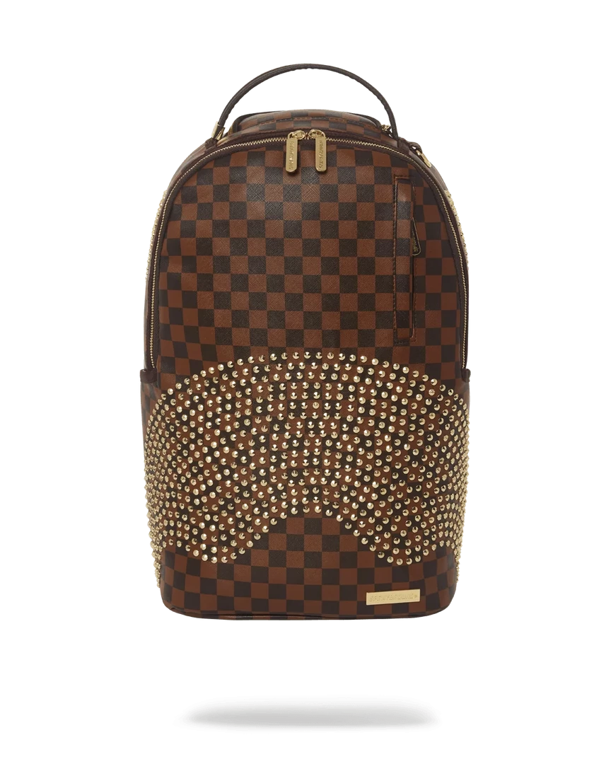 SPRAY GROUND Sprayground Sharks In Paris Polaris (DLXV) Backpack - Brown Check / Gold