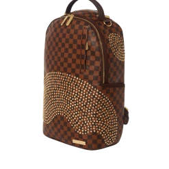 SPRAY GROUND Sprayground Sharks In Paris Polaris (DLXV) Backpack - Brown Check / Gold