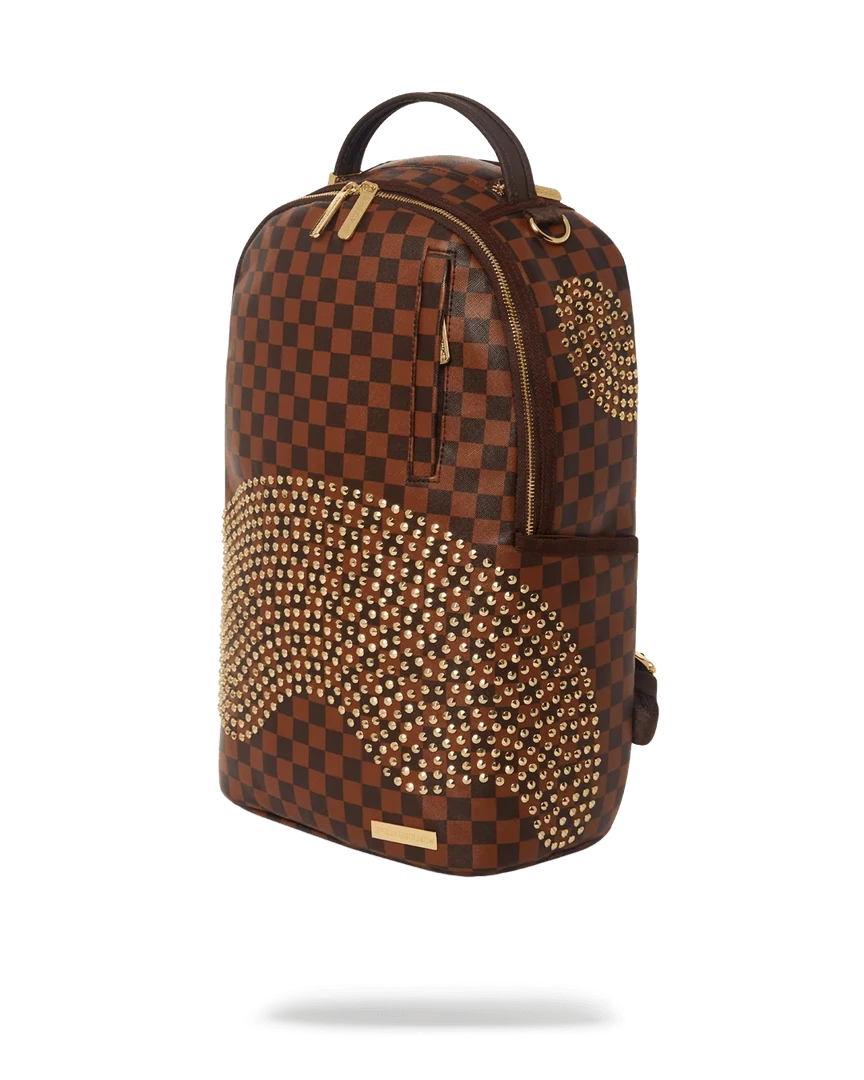 SPRAY GROUND Sprayground Sharks In Paris Polaris (DLXV) Backpack - Brown Check / Gold