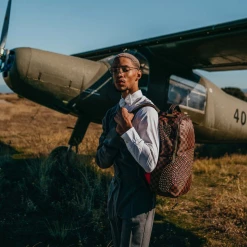 SPRAY GROUND Sprayground Sharks In Paris Polaris (DLXV) Backpack - Brown Check / Gold