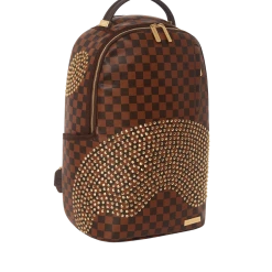 SPRAY GROUND Sprayground Sharks In Paris Polaris (DLXV) Backpack - Brown Check / Gold