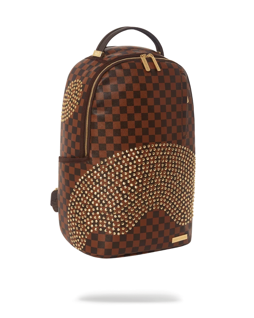 SPRAY GROUND Sprayground Sharks In Paris Polaris (DLXV) Backpack - Brown Check / Gold