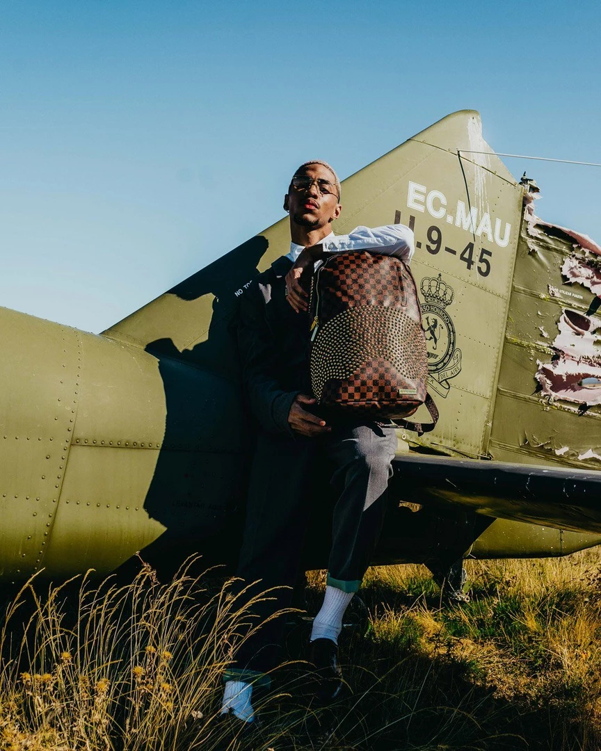 SPRAY GROUND Sprayground Sharks In Paris Polaris (DLXV) Backpack - Brown Check / Gold