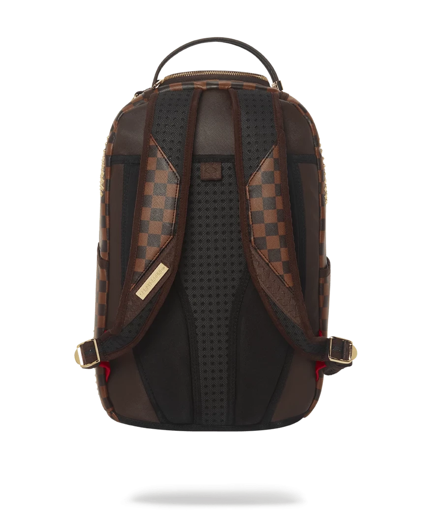 SPRAY GROUND Sprayground Sharks In Paris Polaris (DLXV) Backpack - Brown Check / Gold