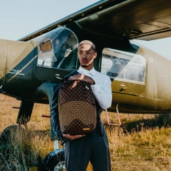 SPRAY GROUND Sprayground Sharks In Paris Polaris (DLXV) Backpack - Brown Check / Gold