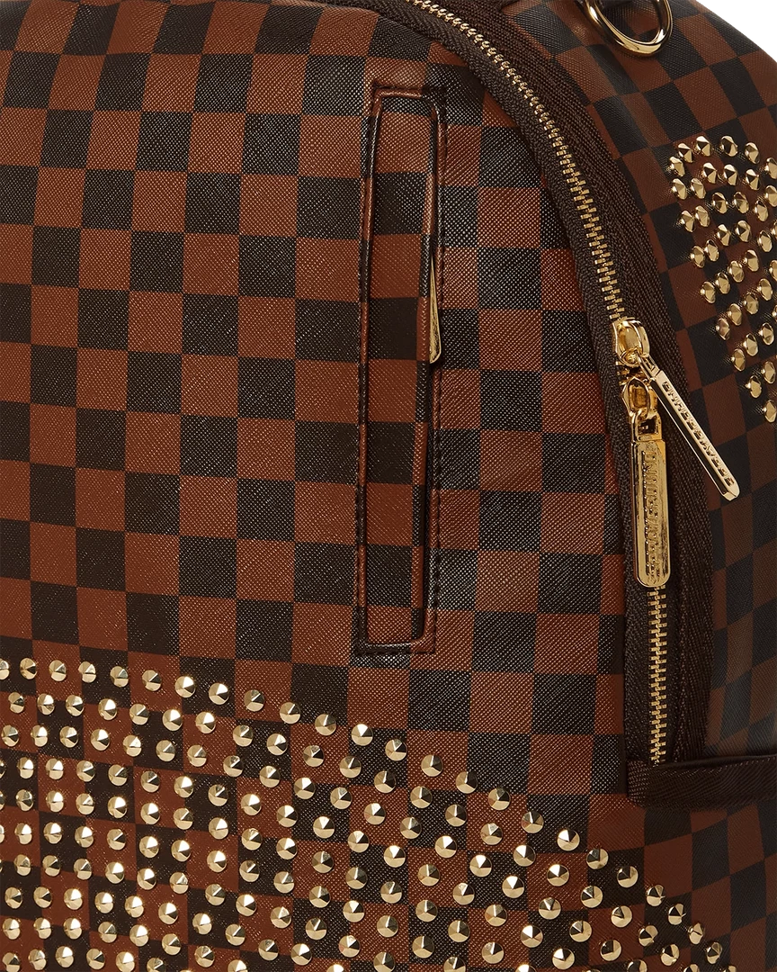 SPRAY GROUND Sprayground Sharks In Paris Polaris (DLXV) Backpack - Brown Check / Gold