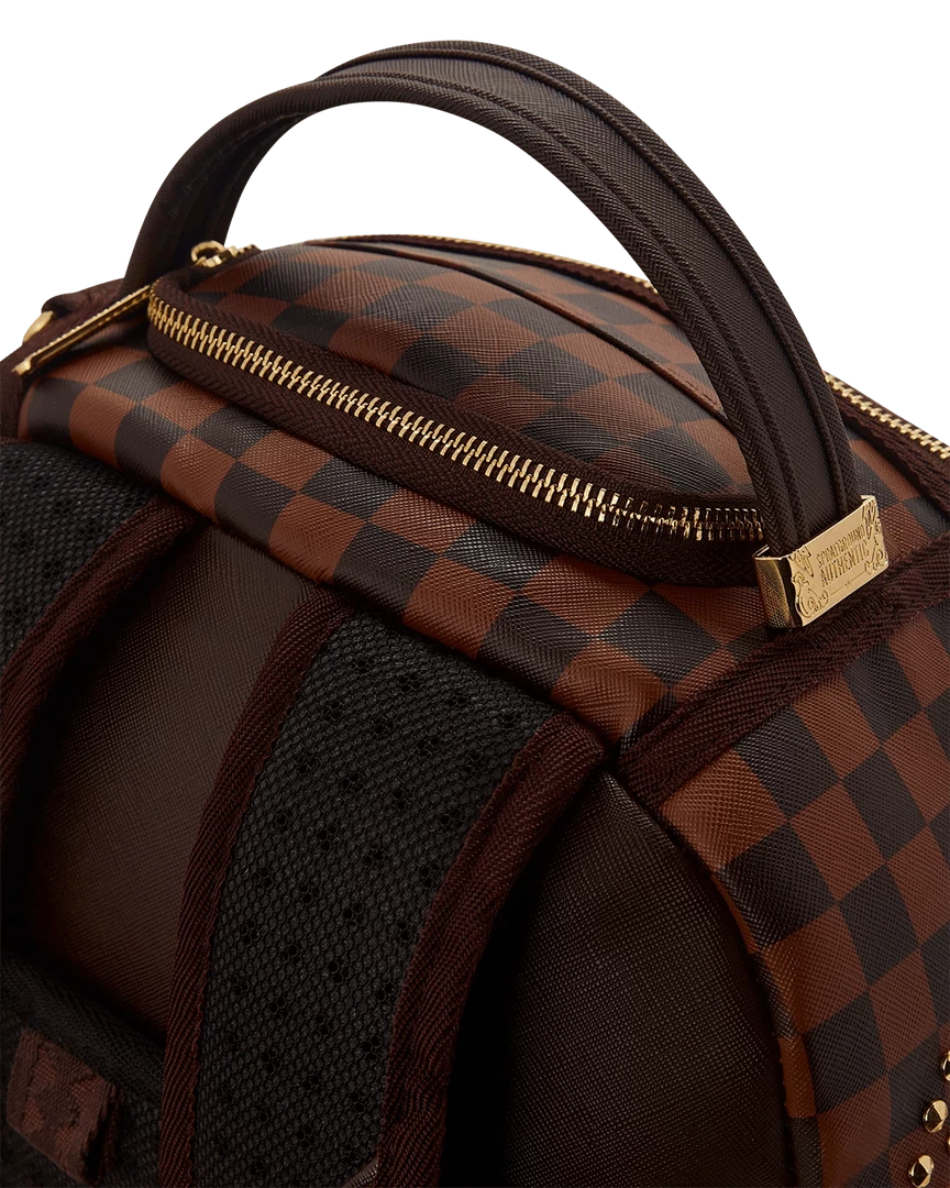 SPRAY GROUND Sprayground Sharks In Paris Polaris (DLXV) Backpack - Brown Check / Gold