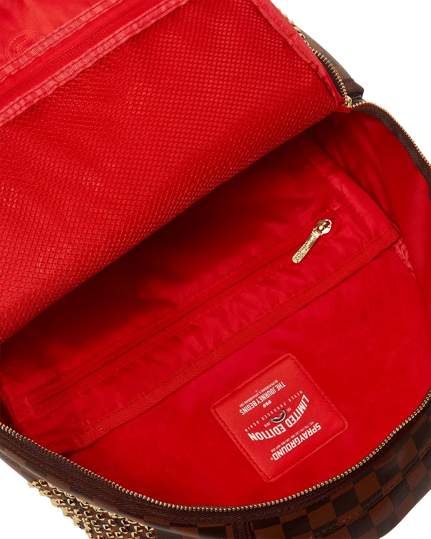 SPRAY GROUND Sprayground Sharks In Paris Polaris (DLXV) Backpack - Brown Check / Gold