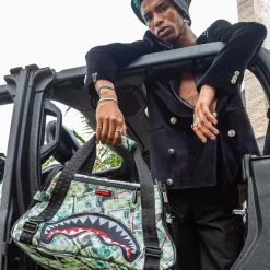 SPRAY GROUND Sprayground Mama I Made It Pet Carrier Bag - Green / Black / Red