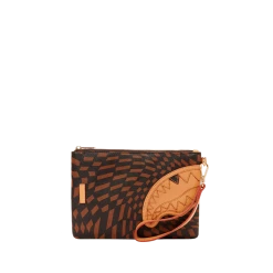 SPRAY GROUND Sprayground Trippy Henny Crossover Clutch Bag - Brown Check
