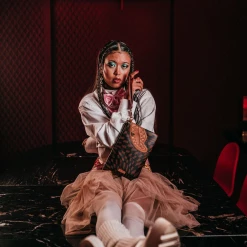 SPRAY GROUND Sprayground Trippy Henny Crossover Clutch Bag - Brown Check