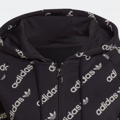 Adidas Women's Cropped Monogram Track Jacket - Black / White