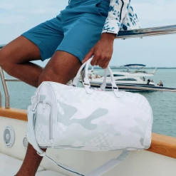 SPRAY GROUND Sprayground 3AM Le Blanc Duffel Bag - White / Grey