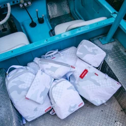 SPRAY GROUND Sprayground 3AM Le Blanc Duffel Bag - White / Grey