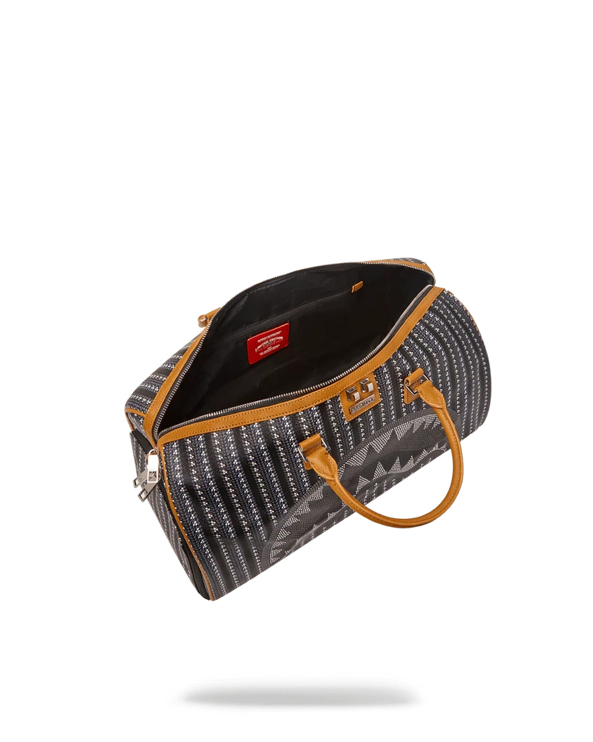 SPRAY GROUND Sprayground Illuchains Duffel Bag - Black / Silver / Brown