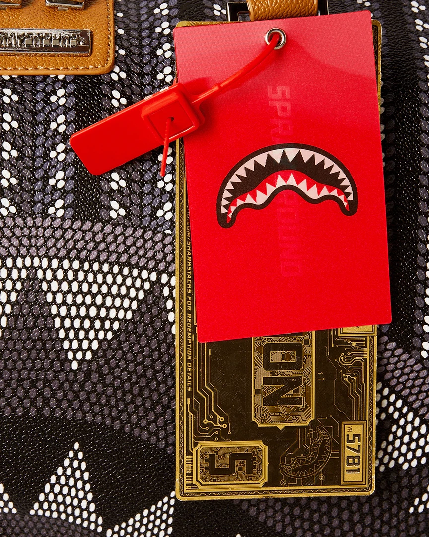 SPRAY GROUND Sprayground Illuchains Duffel Bag - Black / Silver / Brown