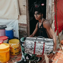 SPRAY GROUND Sprayground Night Night Emperor Duffel Bag - Black / White / Green