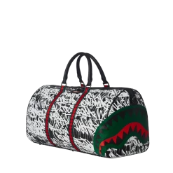SPRAY GROUND Sprayground Night Night Emperor Duffel Bag - Black / White / Green
