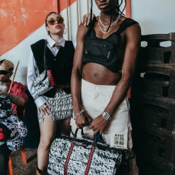 SPRAY GROUND Sprayground Night Night Emperor Duffel Bag - Black / White / Green