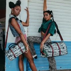 SPRAY GROUND Sprayground Night Night Emperor Duffel Bag - Black / White / Green