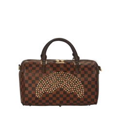 SPRAY GROUND Sprayground Sharks In Paris Polaris Mini Duffel Bag - Brown Check / Gold