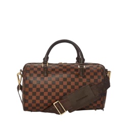 SPRAY GROUND Sprayground Sharks In Paris Polaris Mini Duffel Bag - Brown Check / Gold