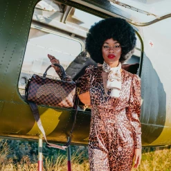 SPRAY GROUND Sprayground Sharks In Paris Polaris Mini Duffel Bag - Brown Check / Gold